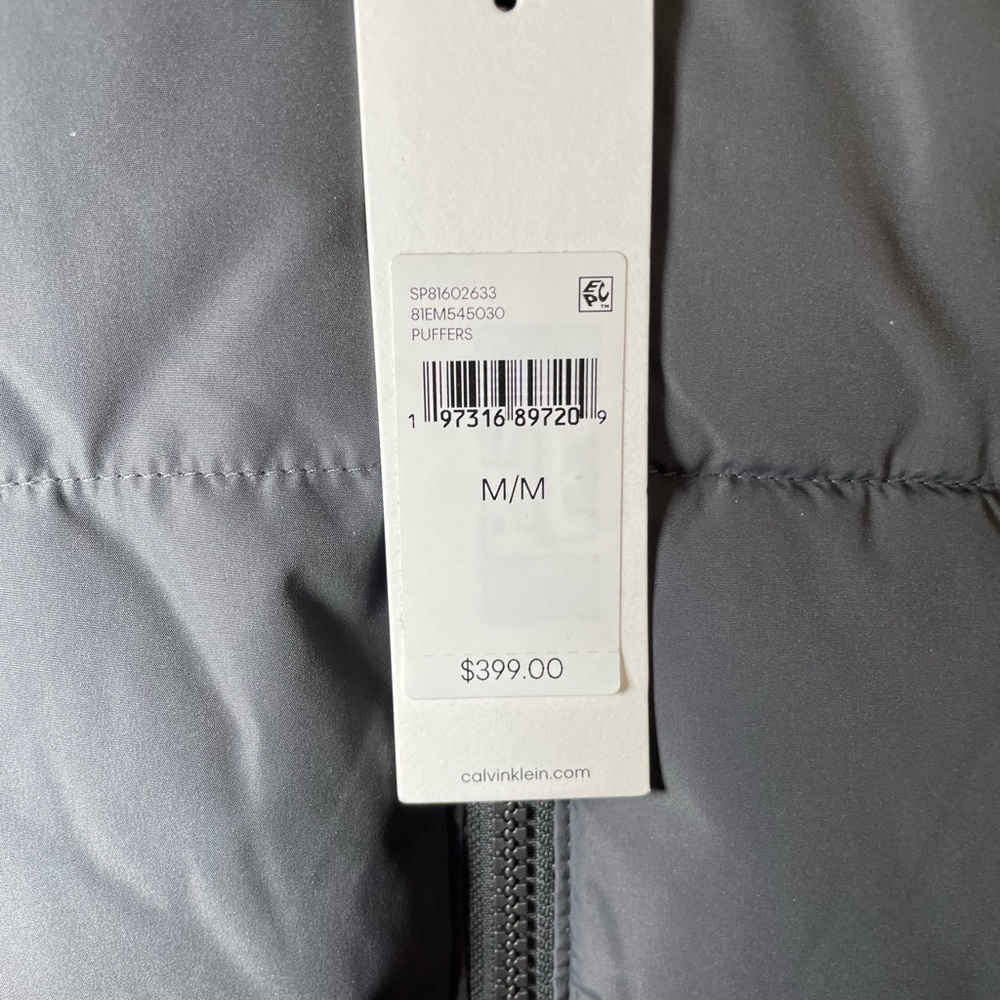 Calvin Klein Heavyweight Hooded Long Puffer Coat sz M - Picture 3 of 15